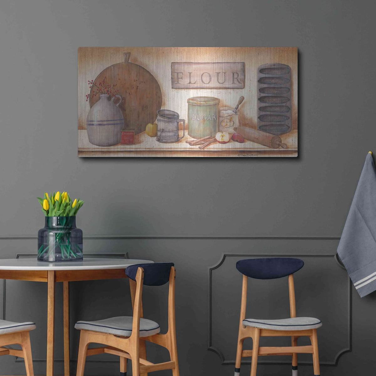 'Farm Kitchen II' by Pam Britton – Metal Wall Art, 48x24 room view