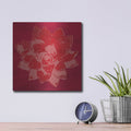 'Boho Succulent Red' by Linda Woods – Metal Wall Art, 12x12 room view
