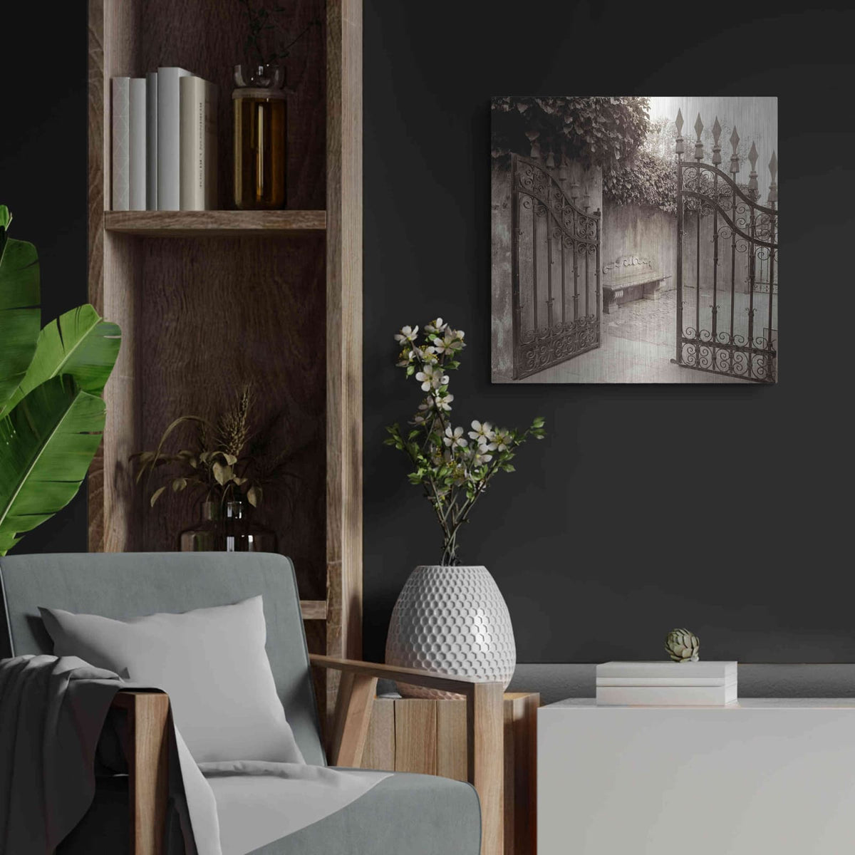 'Avignon 1' by Alan Blaustein – Metal Wall Art, 24x24 room view