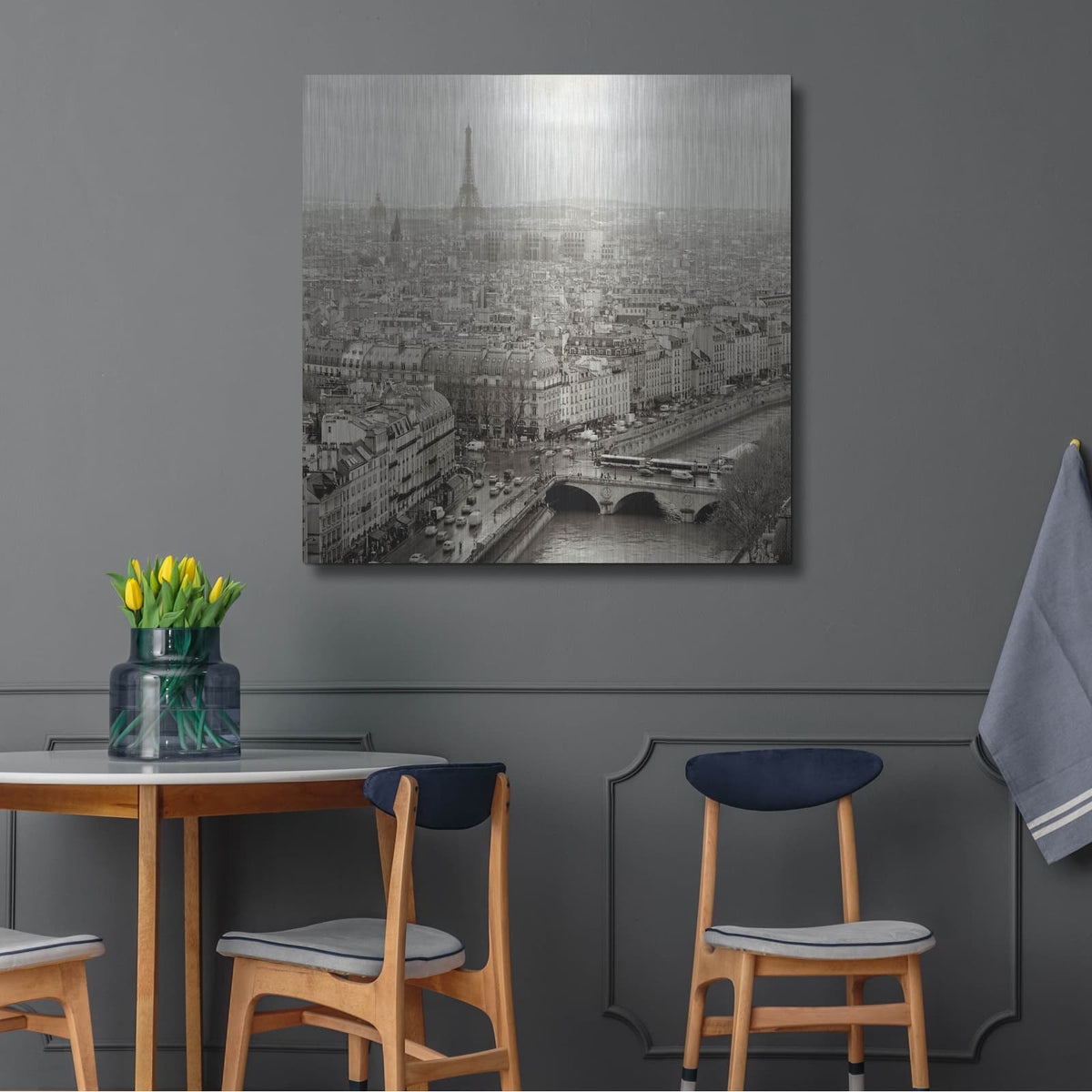 'Above Paris 25' by Alan Blaustein – Metal Wall Art, 36x36 room view