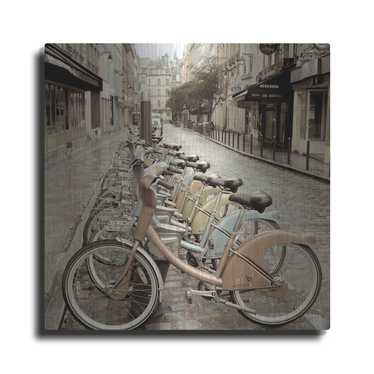 'City Street Ride Paris' by Alan Blaustein – Metal Wall Art