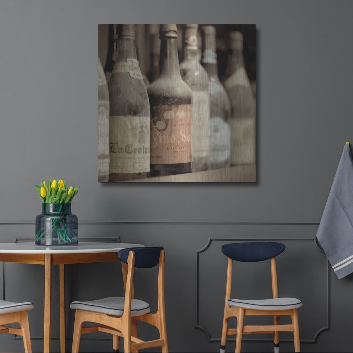'Enoteca Cortona 1' by Alan Blaustein – Metal Wall Art, 36x36 room view