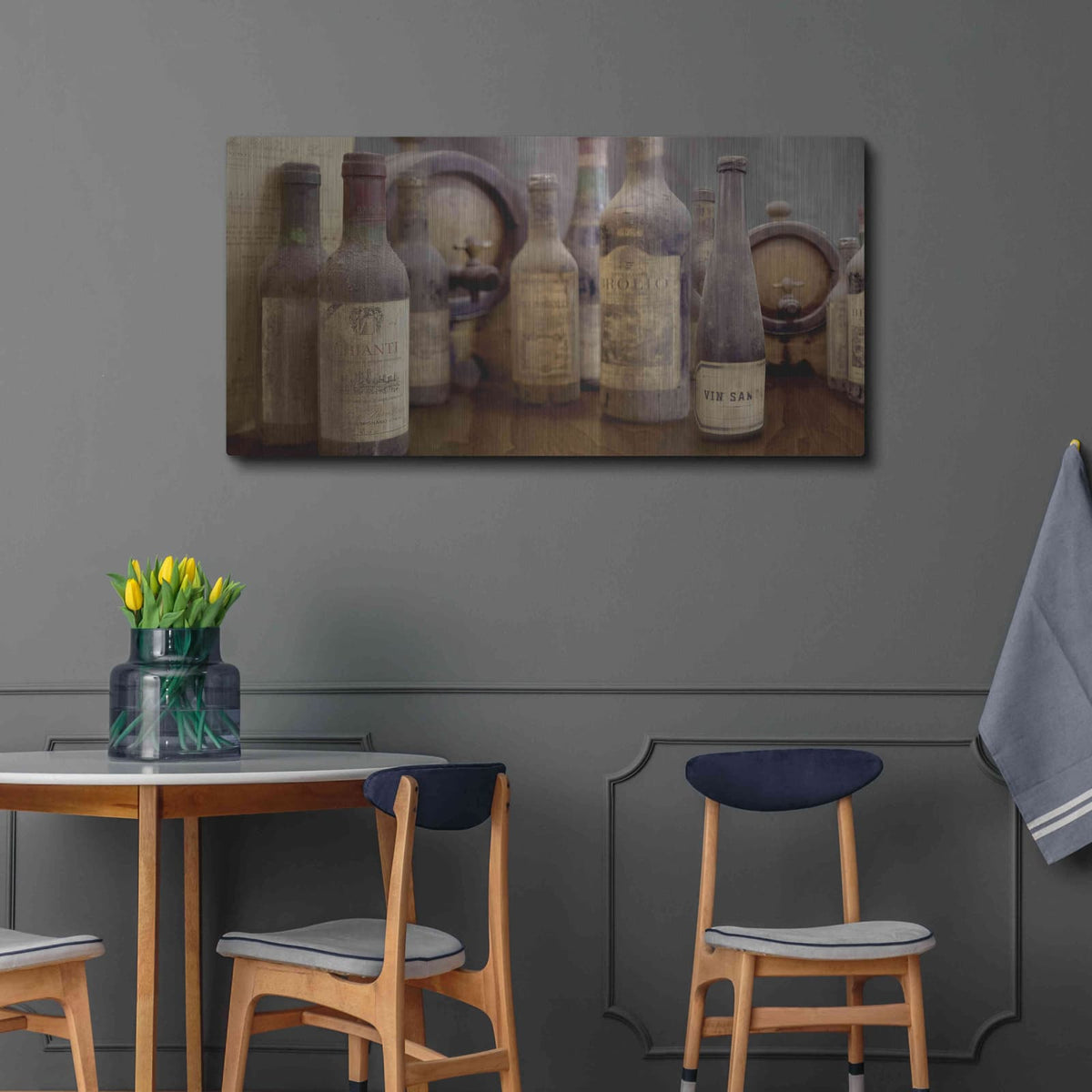 'Enoteca Cortona 5' by Alan Blaustein – Metal Wall Art, 48x24 room view