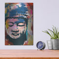 'Painted Buddha' by Linda Woods – Metal Wall Art, 12x16 room view