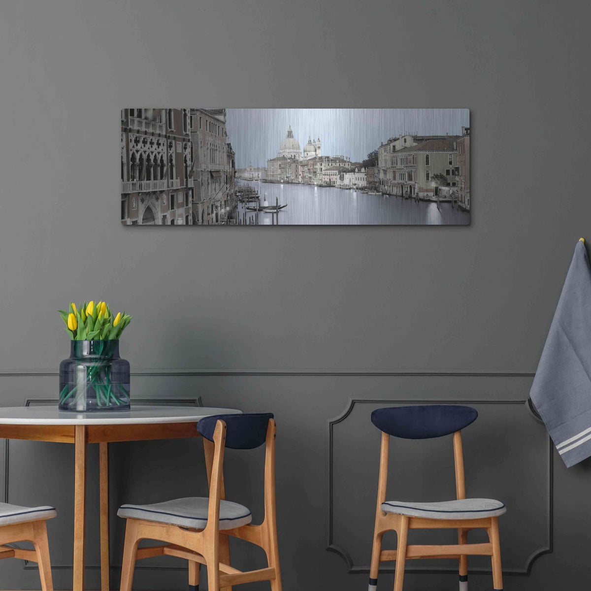'Evening on the Grand Canal' by Alan Blaustein – Metal Wall Art, 48x16 room view