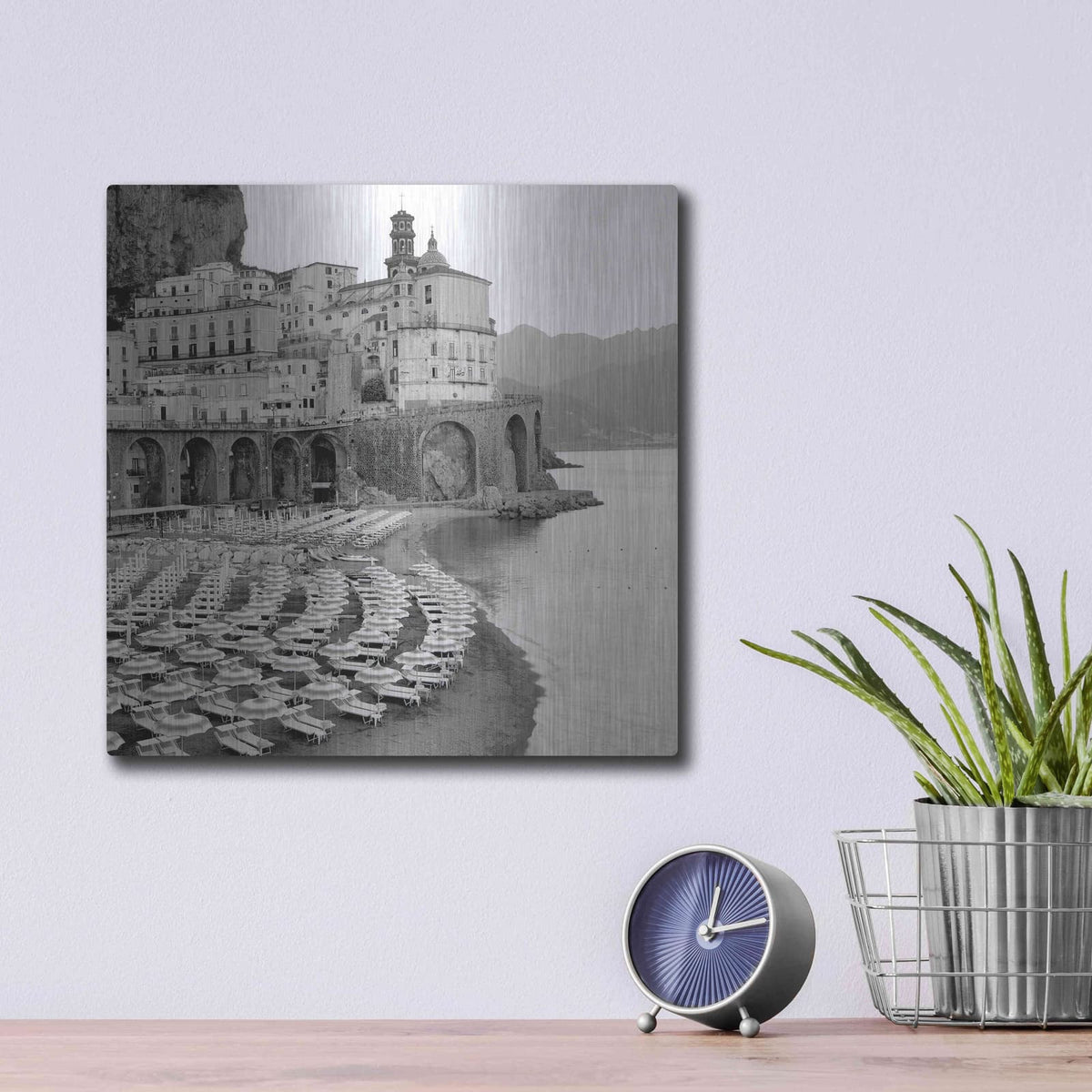 'Ombrellone da Spiaggia' by Alan Blaustein – Metal Wall Art, 12x12 room view