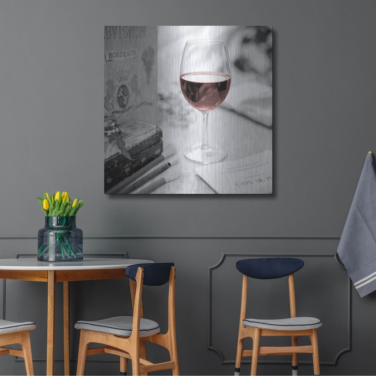 'Vin Rouge' by Alan Blaustein – Metal Wall Art, 36x36 room view