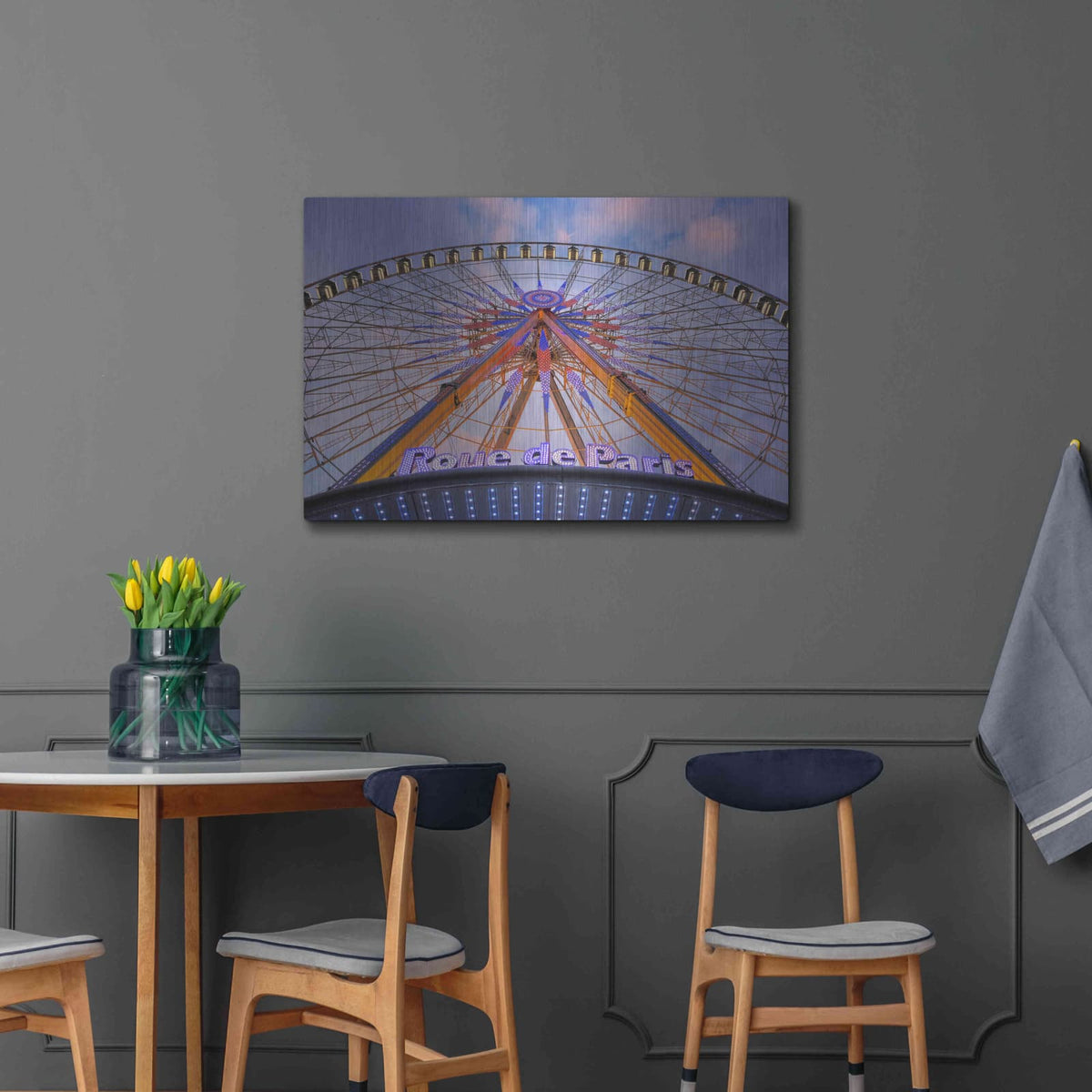 'Rue de Paris' by Alan Blaustein – Metal Wall Art, 36x24 room view