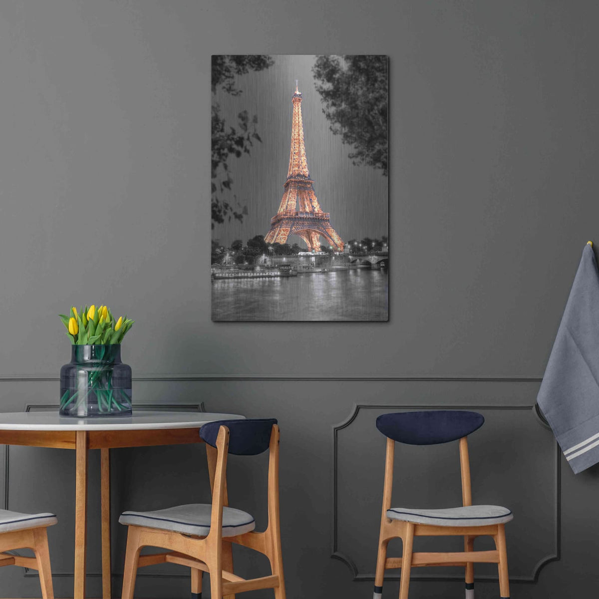 'Nuit sur la Seine' by Alan Blaustein – Metal Wall Art, 24x36 room view