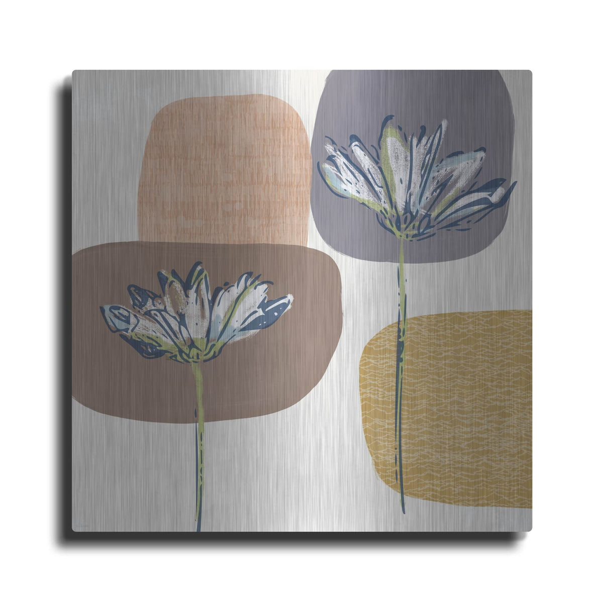 'Soft Floral I' by Linda Woods – Metal Wall Art