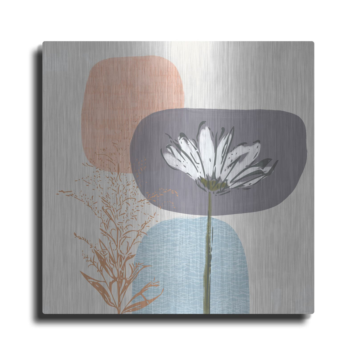 'Soft Floral II' by Linda Woods – Metal Wall Art