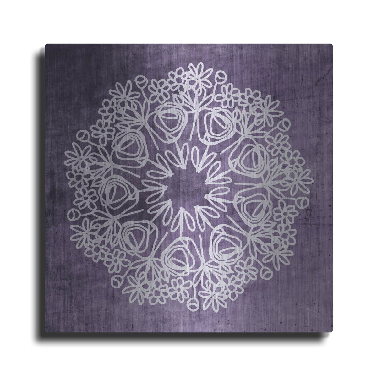 'Boho Glow Mandala II' by Linda Woods – Metal Wall Art