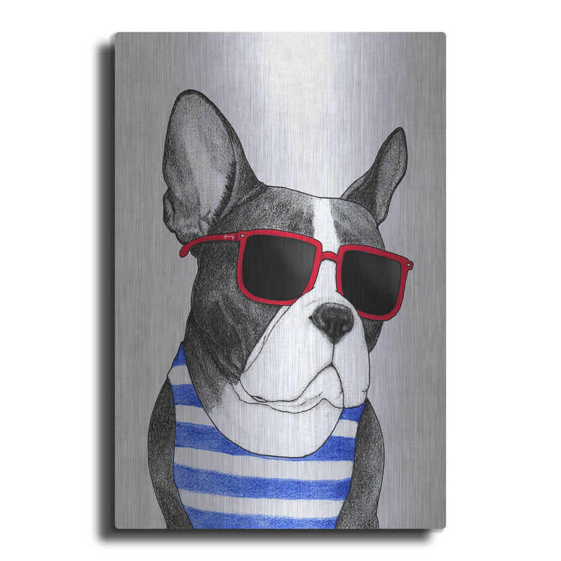 'Frenchie Summer Style' by Barruf – Metal Wall Art