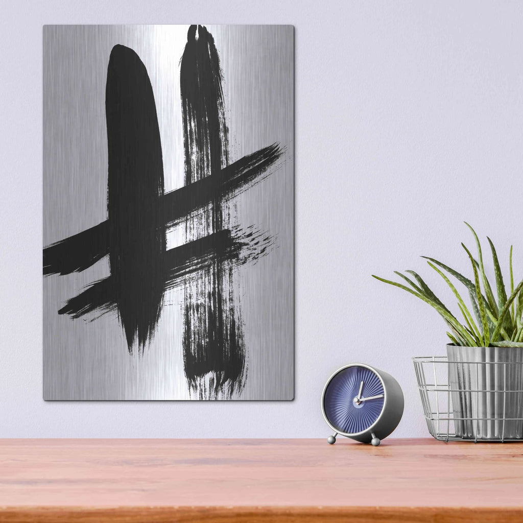 'Brushstrokes V' by Linda Woods – Metal Wall Art, 12x16 room view