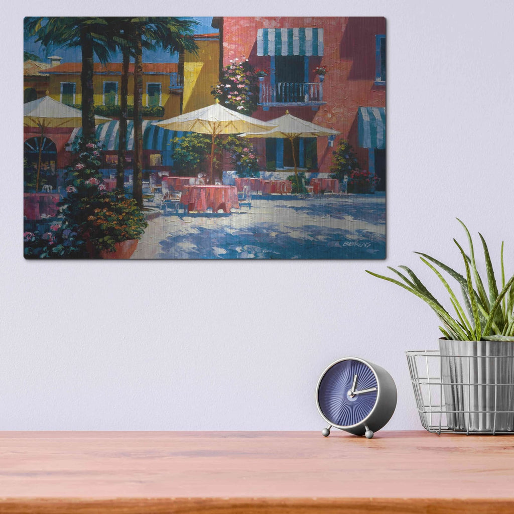 'Inn at Lake Garda' by Howard Behrens – Metal Wall Art, 16x12 room view