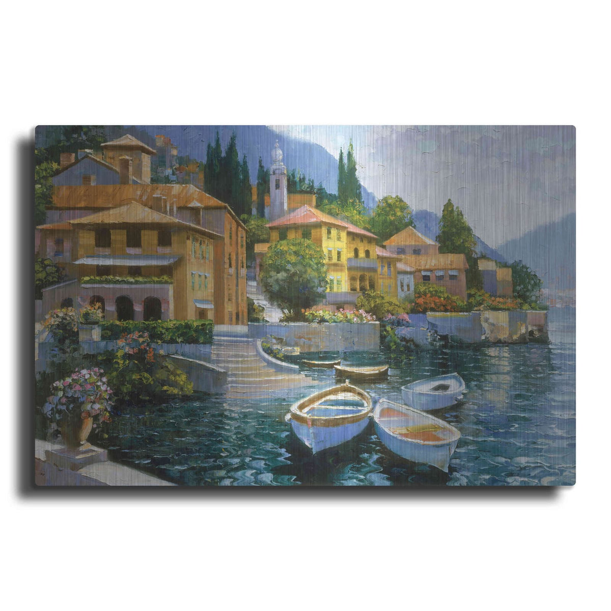 'Lake Como Landing' by Howard Behrens – Metal Wall Art