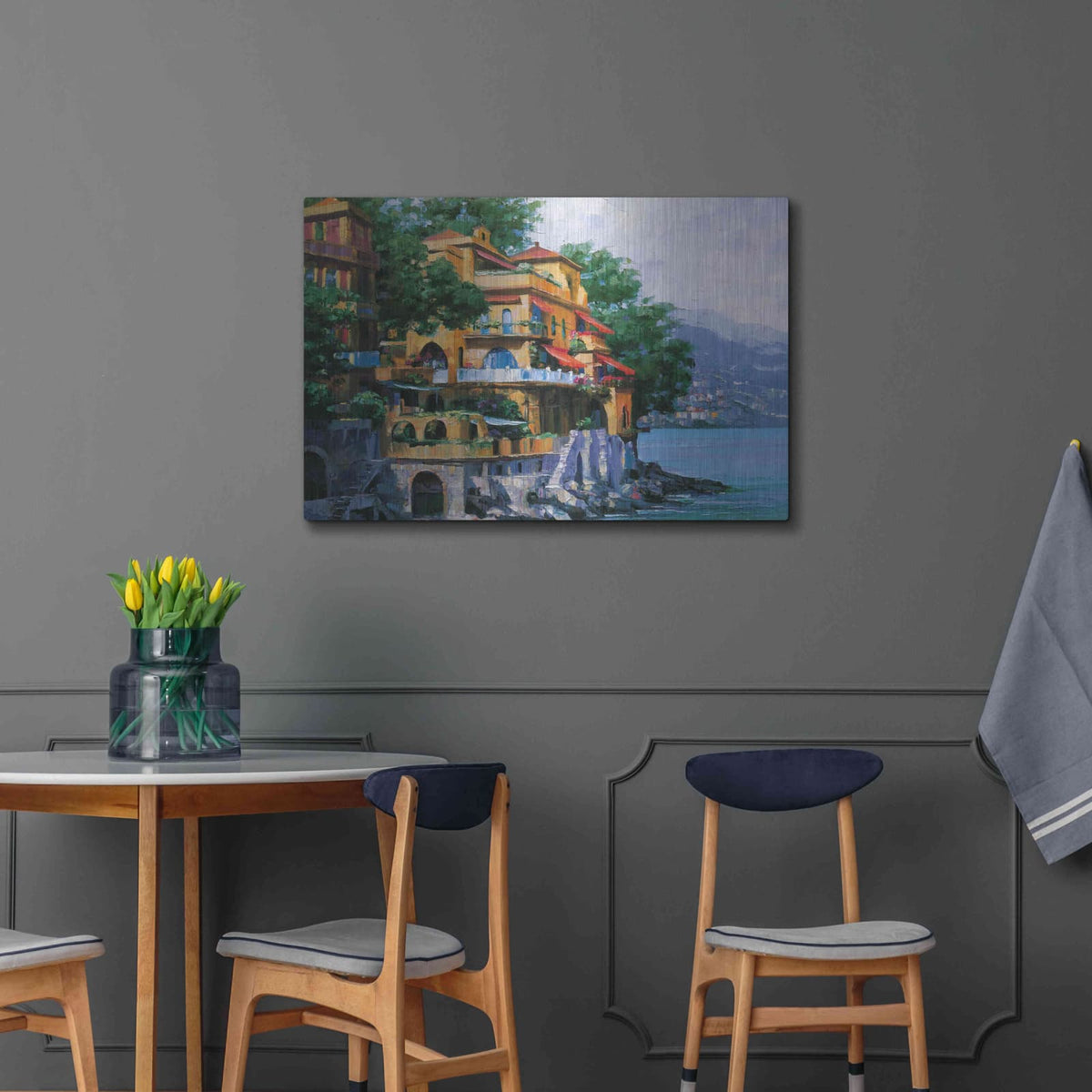 'Portofino Villa' by Howard Behrens – Metal Wall Art, 36x24 room view