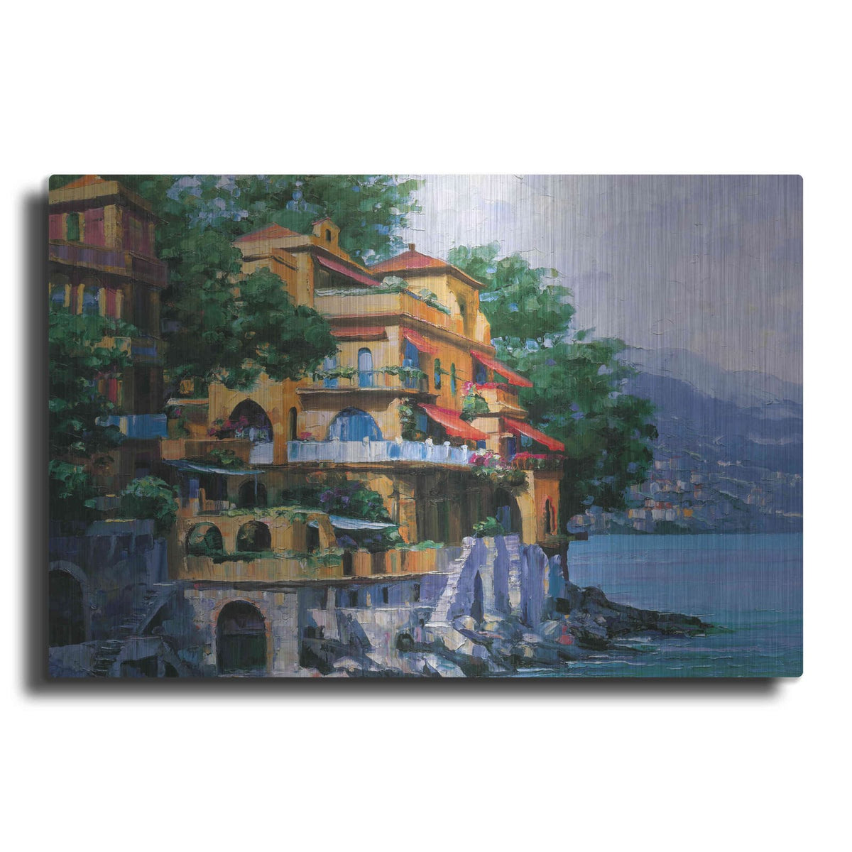 'Portofino Villa' by Howard Behrens – Metal Wall Art