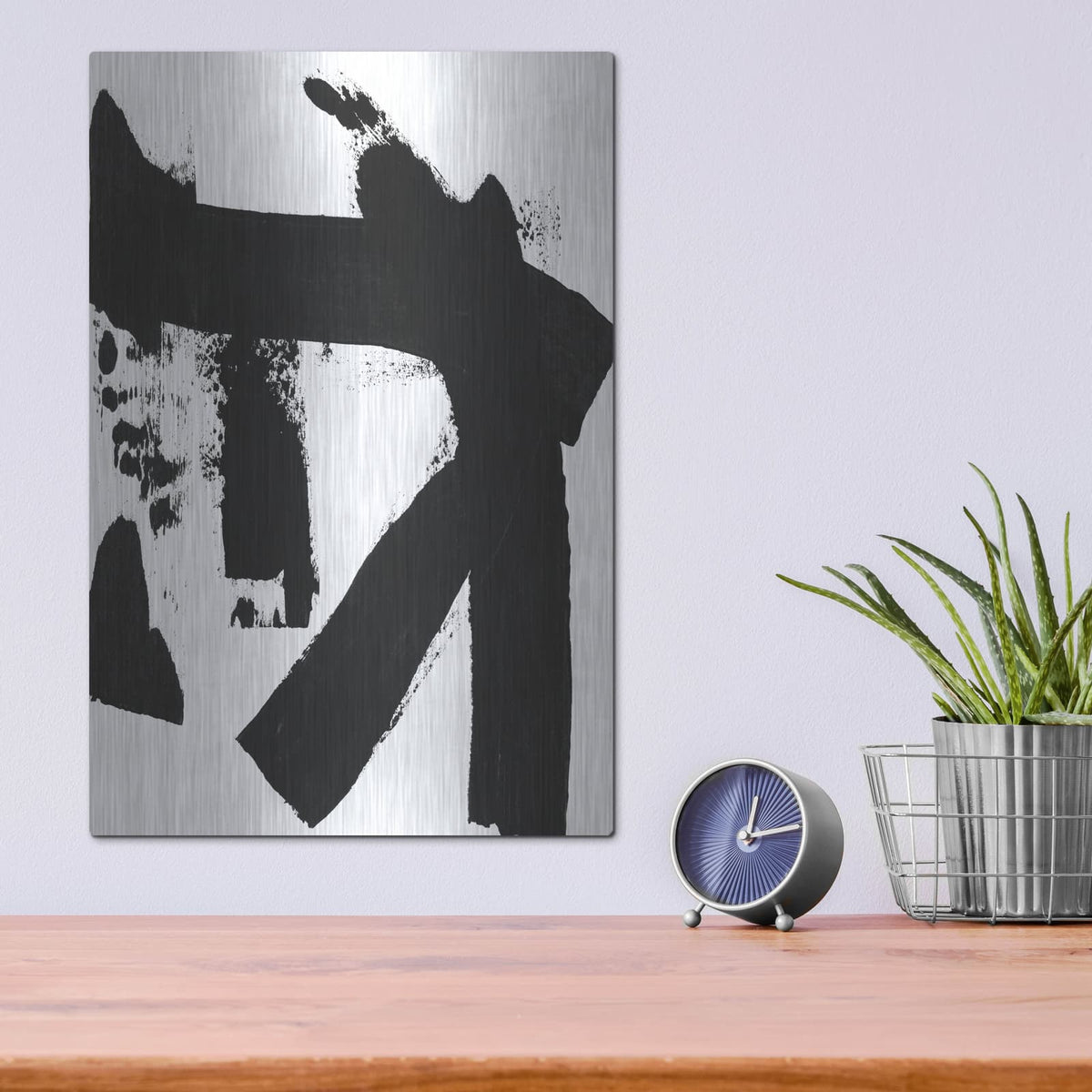 'Brushstrokes IV' by Linda Woods – Metal Wall Art, 12x16 room view