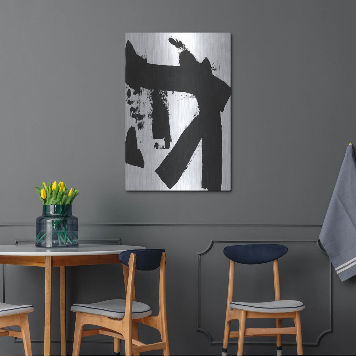 'Brushstrokes IV' by Linda Woods – Metal Wall Art, 24x36 room view