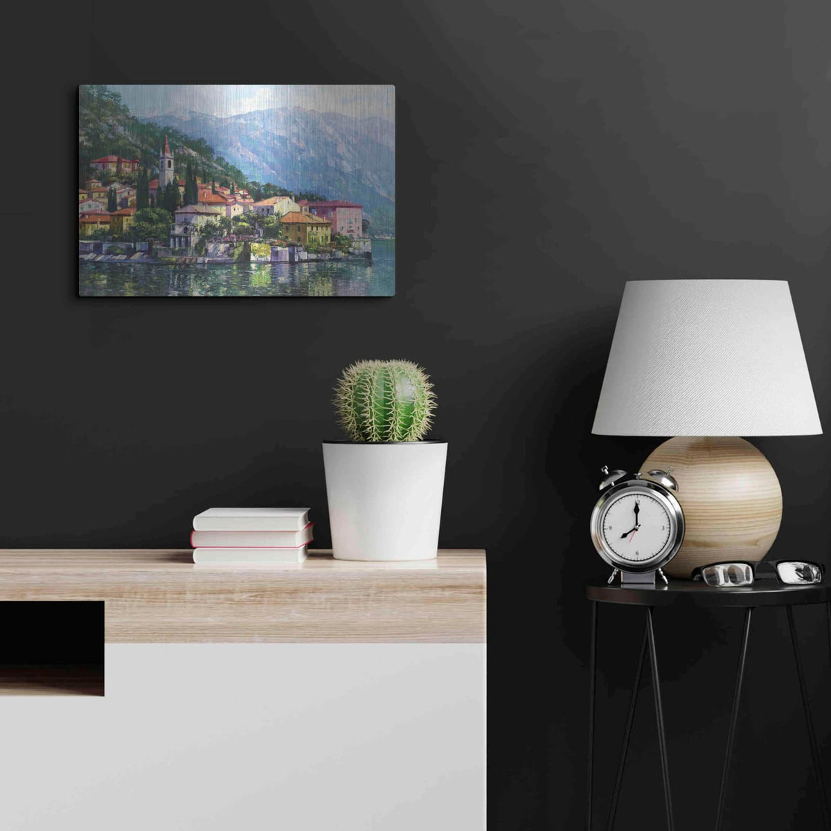 'Reflections of Lake Como' by Howard Behrens – Metal Wall Art, 24x16 room view
