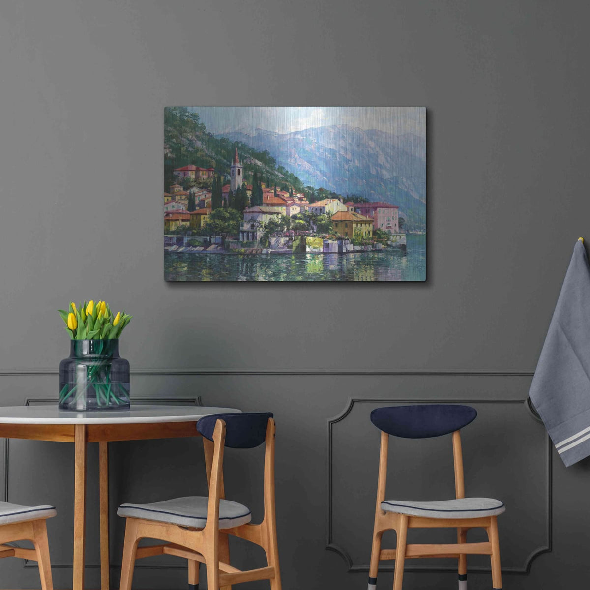 'Reflections of Lake Como' by Howard Behrens – Metal Wall Art, 36x24 room view
