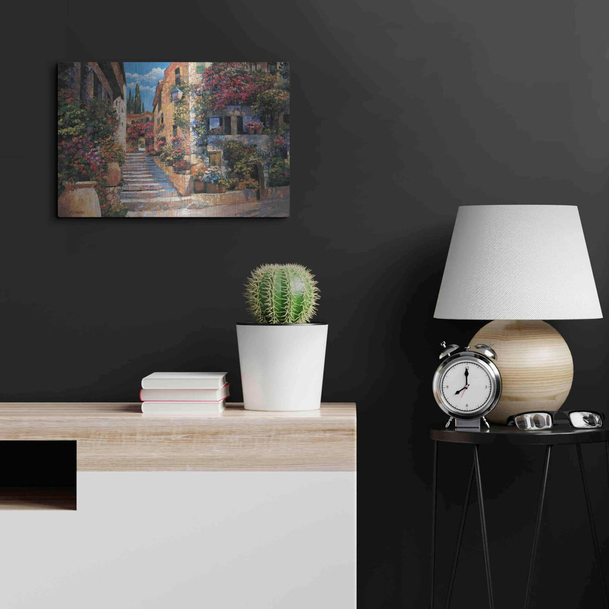 'Riviera Stairs' by Howard Behrens – Metal Wall Art, 24x16 room view