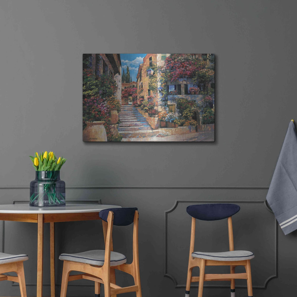 'Riviera Stairs' by Howard Behrens – Metal Wall Art, 36x24 room view