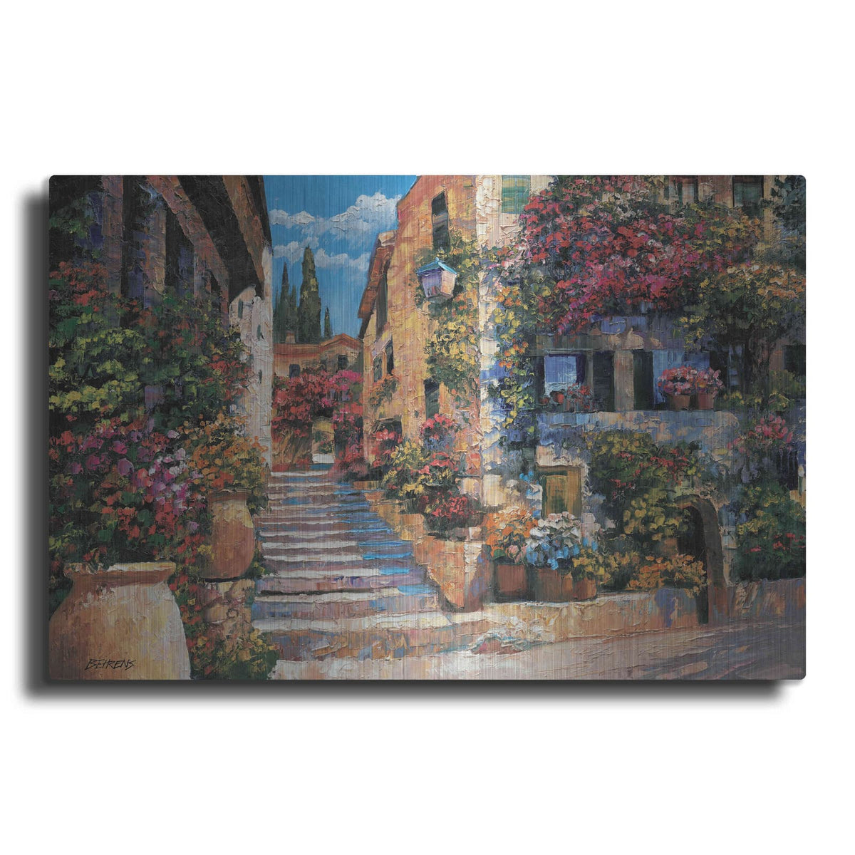 'Riviera Stairs' by Howard Behrens – Metal Wall Art