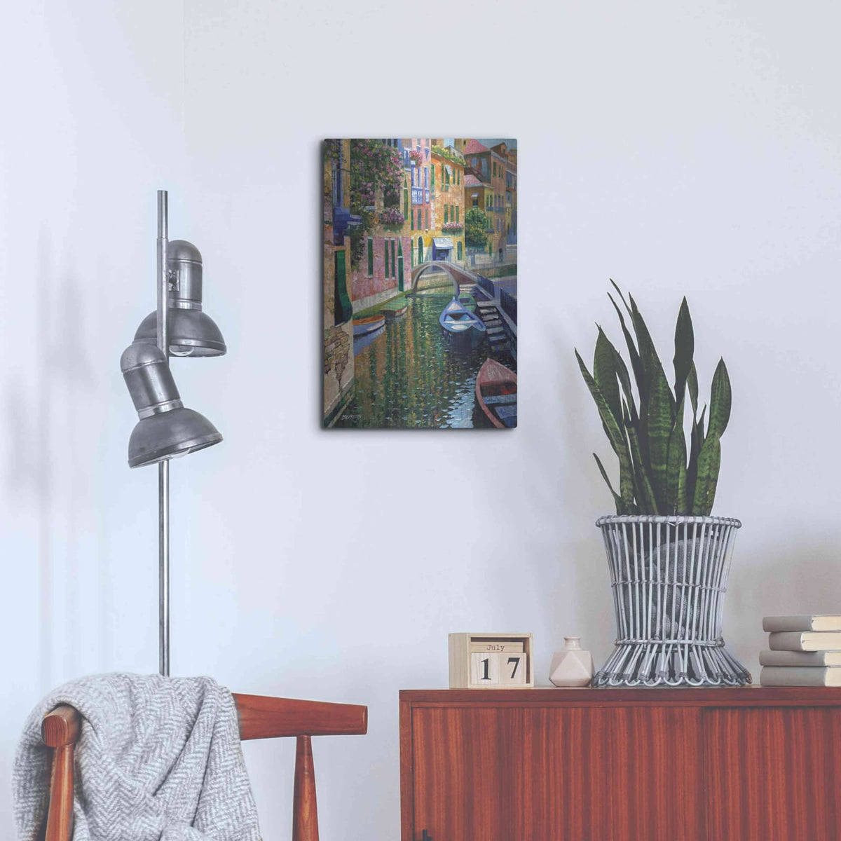 'Romantic Canal' by Howard Behrens – Metal Wall Art, 16x24 room view