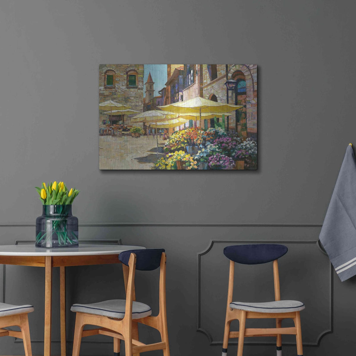 'Siena Flower Market' by Howard Behrens – Metal Wall Art, 36x24 room view