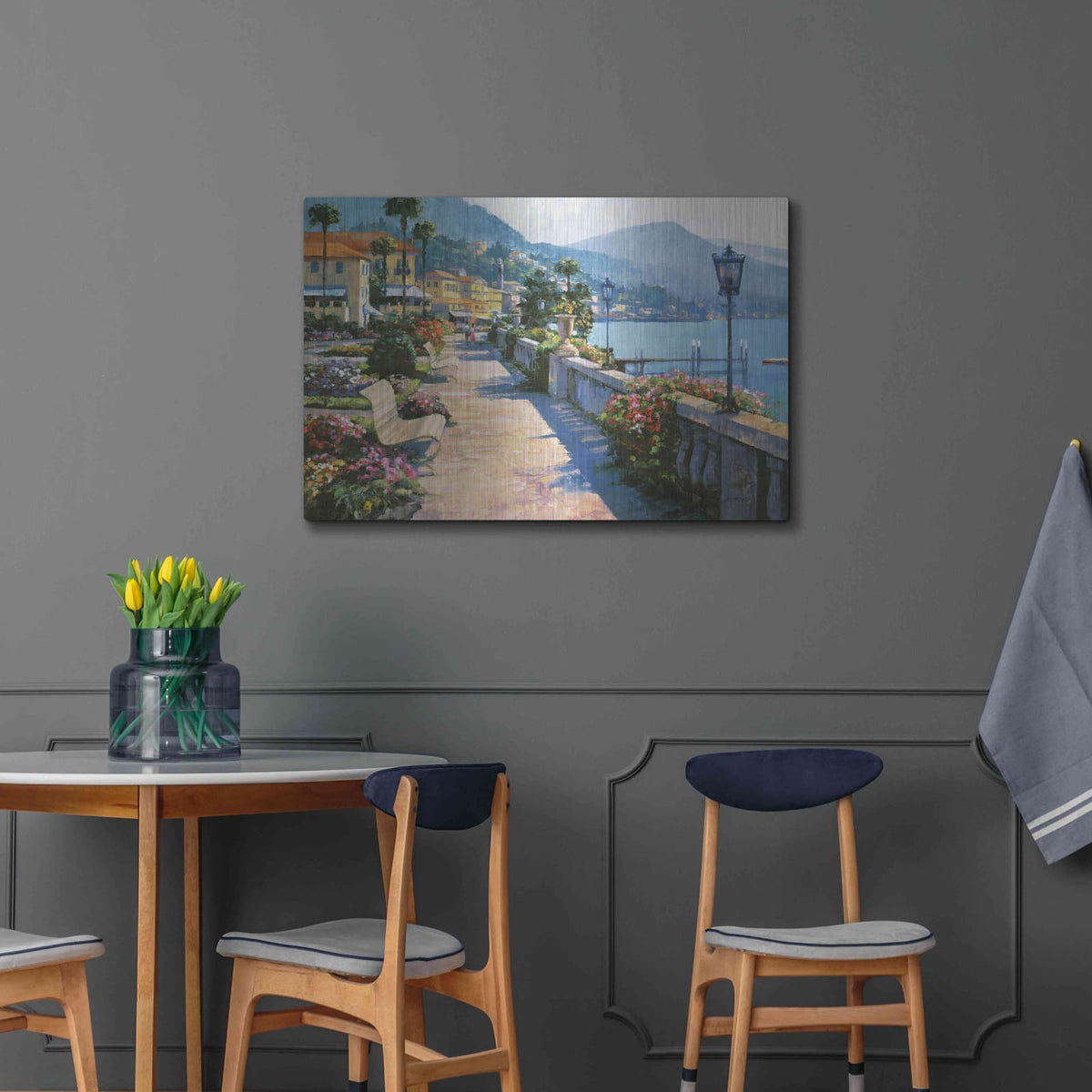 'Bellagio Promenade' by Howard Behrens – Metal Wall Art, 36x24 room view