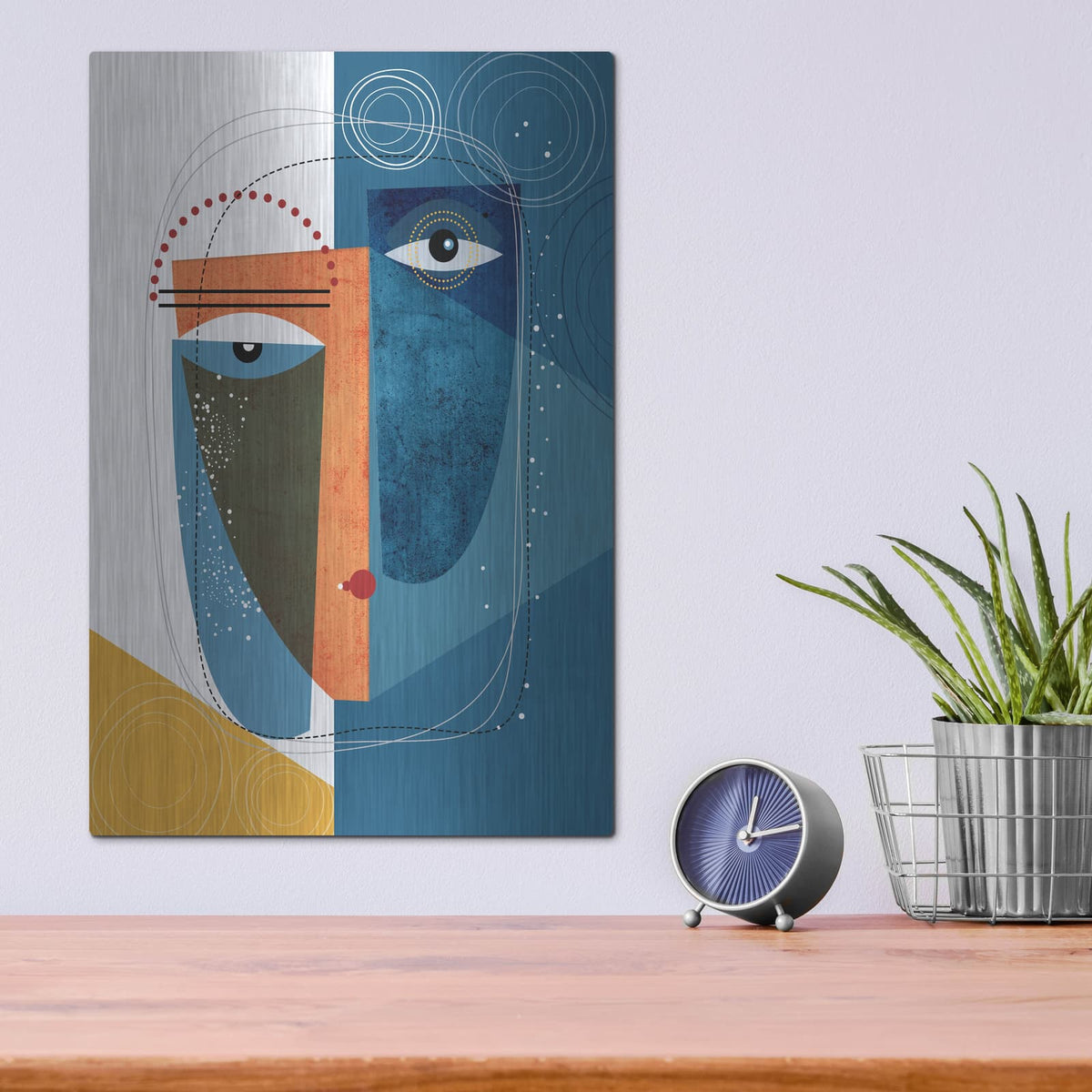 'Krsna' by Ishita Banerjee – Metal Wall Art, 12x16 room view