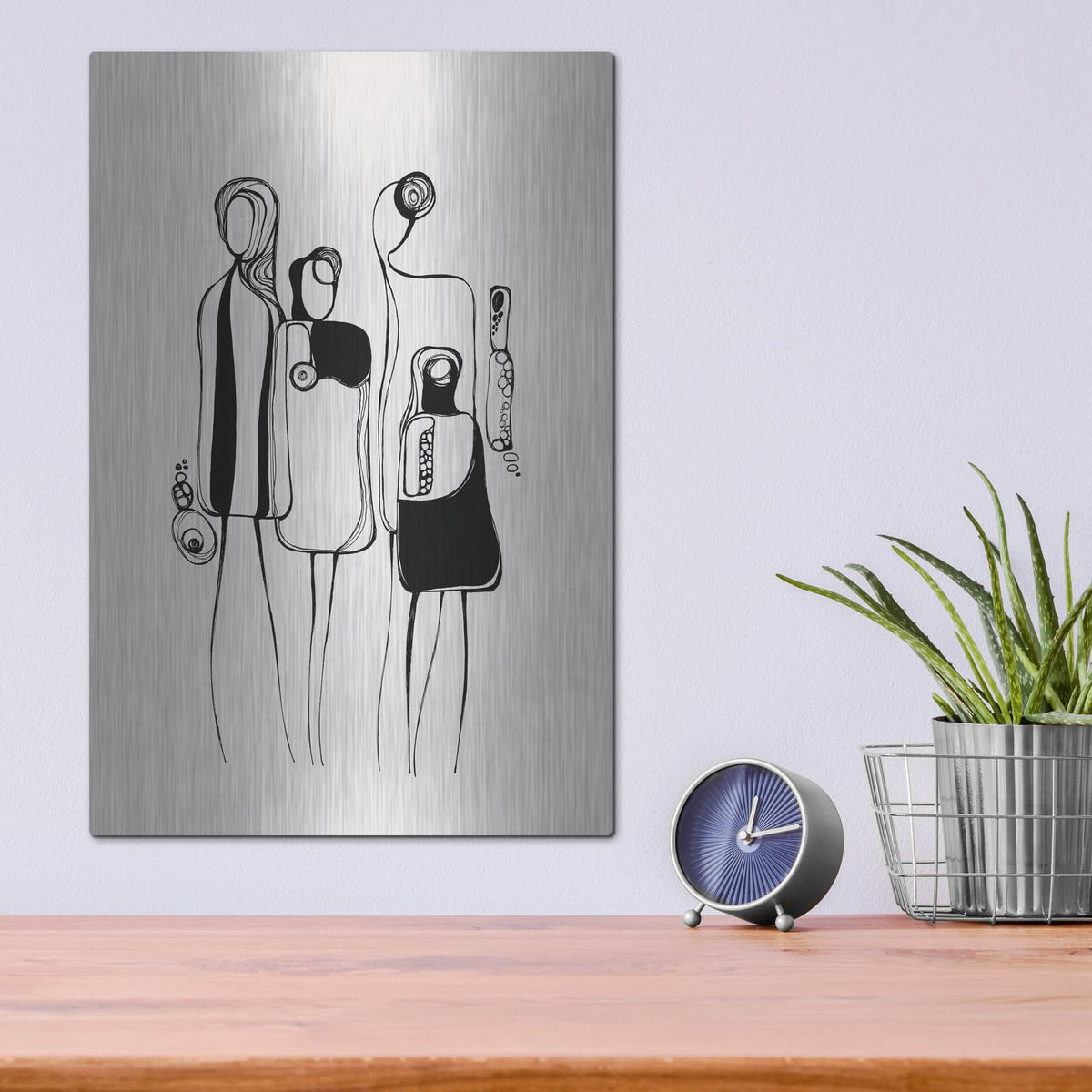'Pod People Amis' by Ishita Banerjee – Metal Wall Art, 12x16 room view