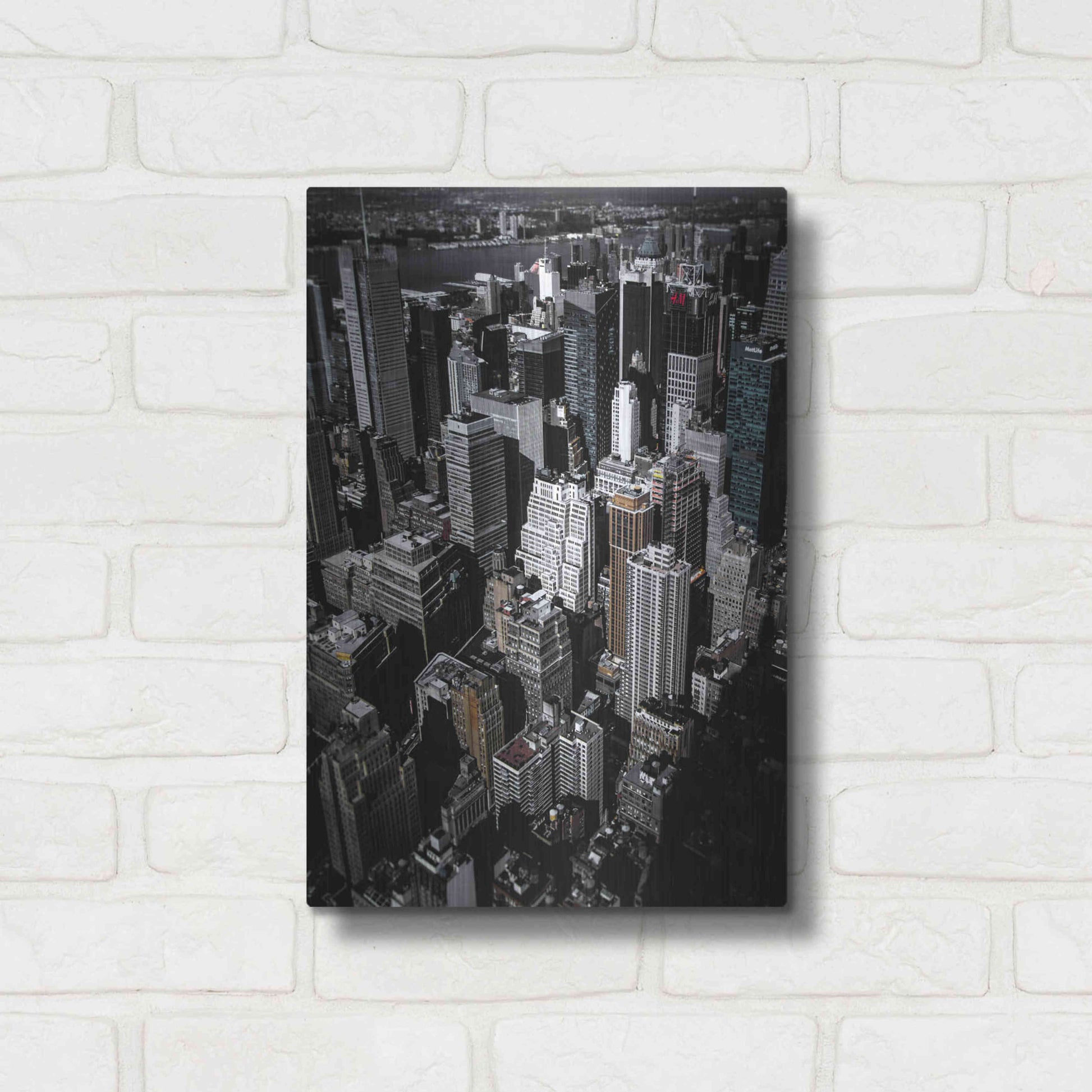 Luxe Metal Art 'Boxes of Manhattan' by Nicklas Gustafsson, Metal Wall Art,12x16