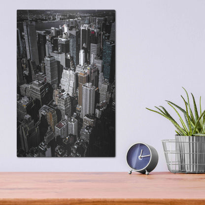 Luxe Metal Art 'Boxes of Manhattan' by Nicklas Gustafsson, Metal Wall Art,12x16