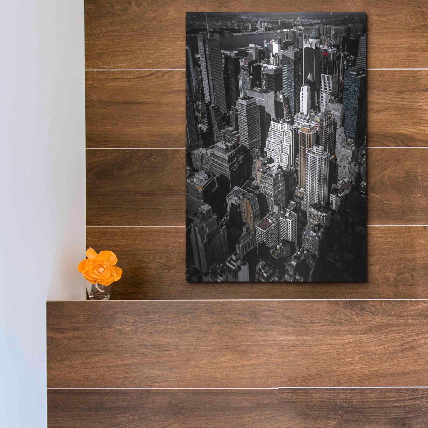 Luxe Metal Art 'Boxes of Manhattan' by Nicklas Gustafsson, Metal Wall Art,12x16