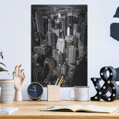 Luxe Metal Art 'Boxes of Manhattan' by Nicklas Gustafsson, Metal Wall Art,12x16