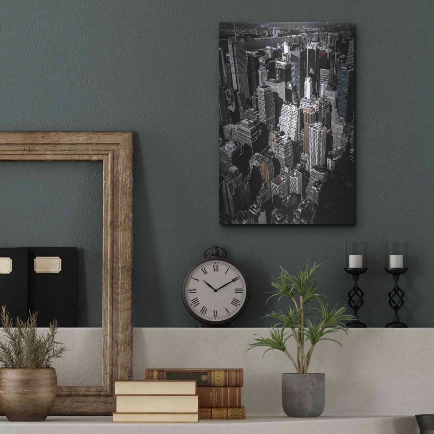 Luxe Metal Art 'Boxes of Manhattan' by Nicklas Gustafsson, Metal Wall Art,12x16