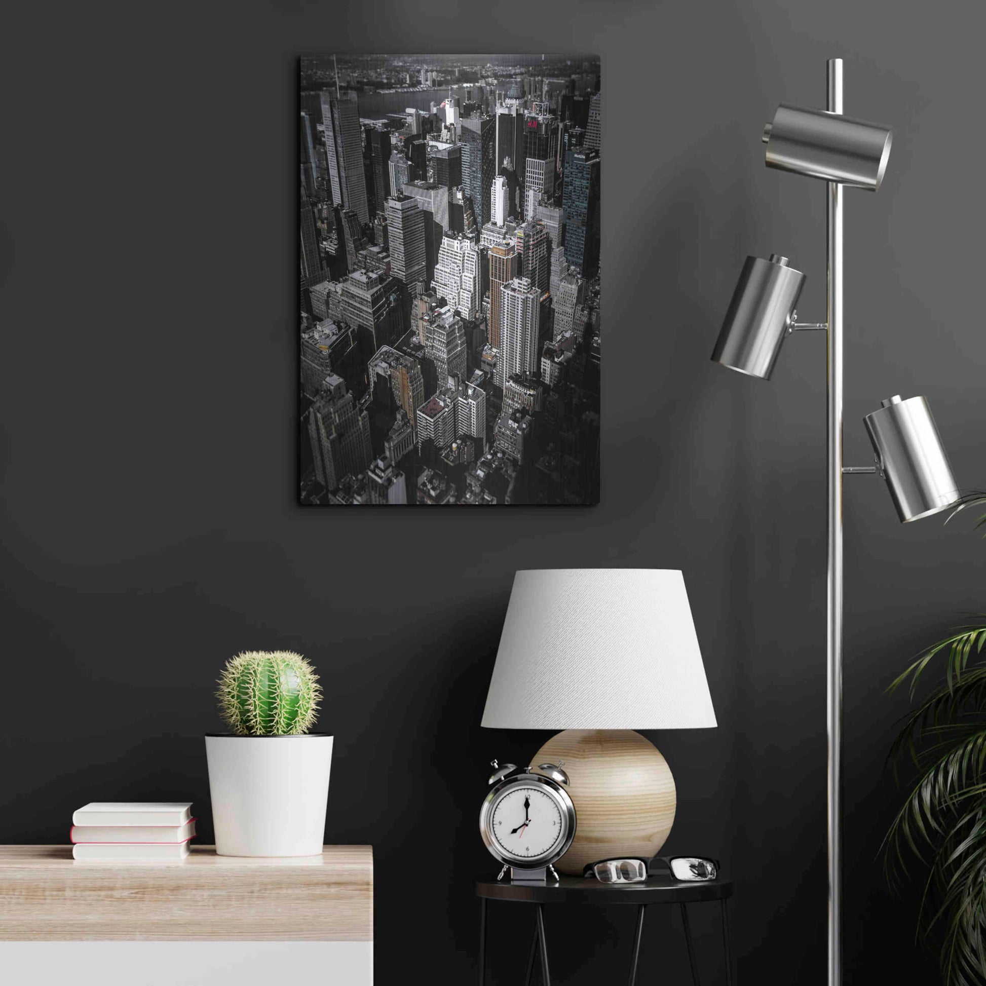 Luxe Metal Art 'Boxes of Manhattan' by Nicklas Gustafsson, Metal Wall Art,16x24