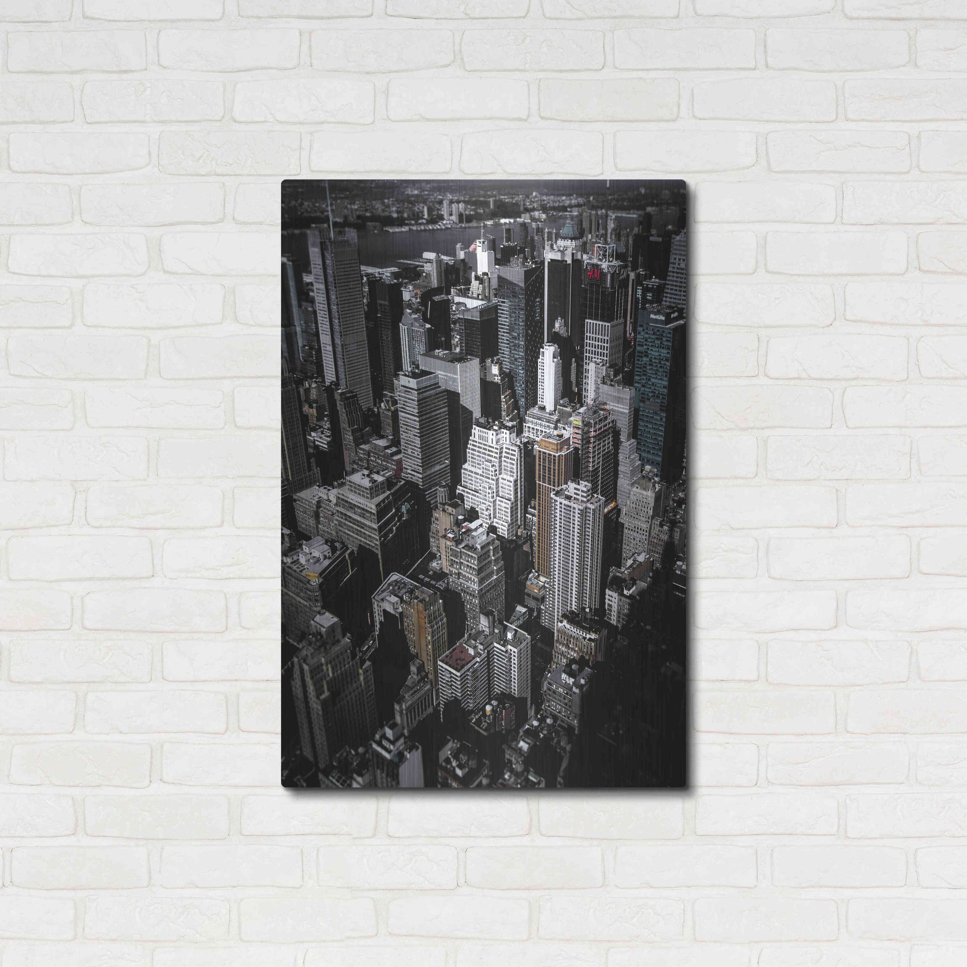 Luxe Metal Art 'Boxes of Manhattan' by Nicklas Gustafsson, Metal Wall Art,24x36