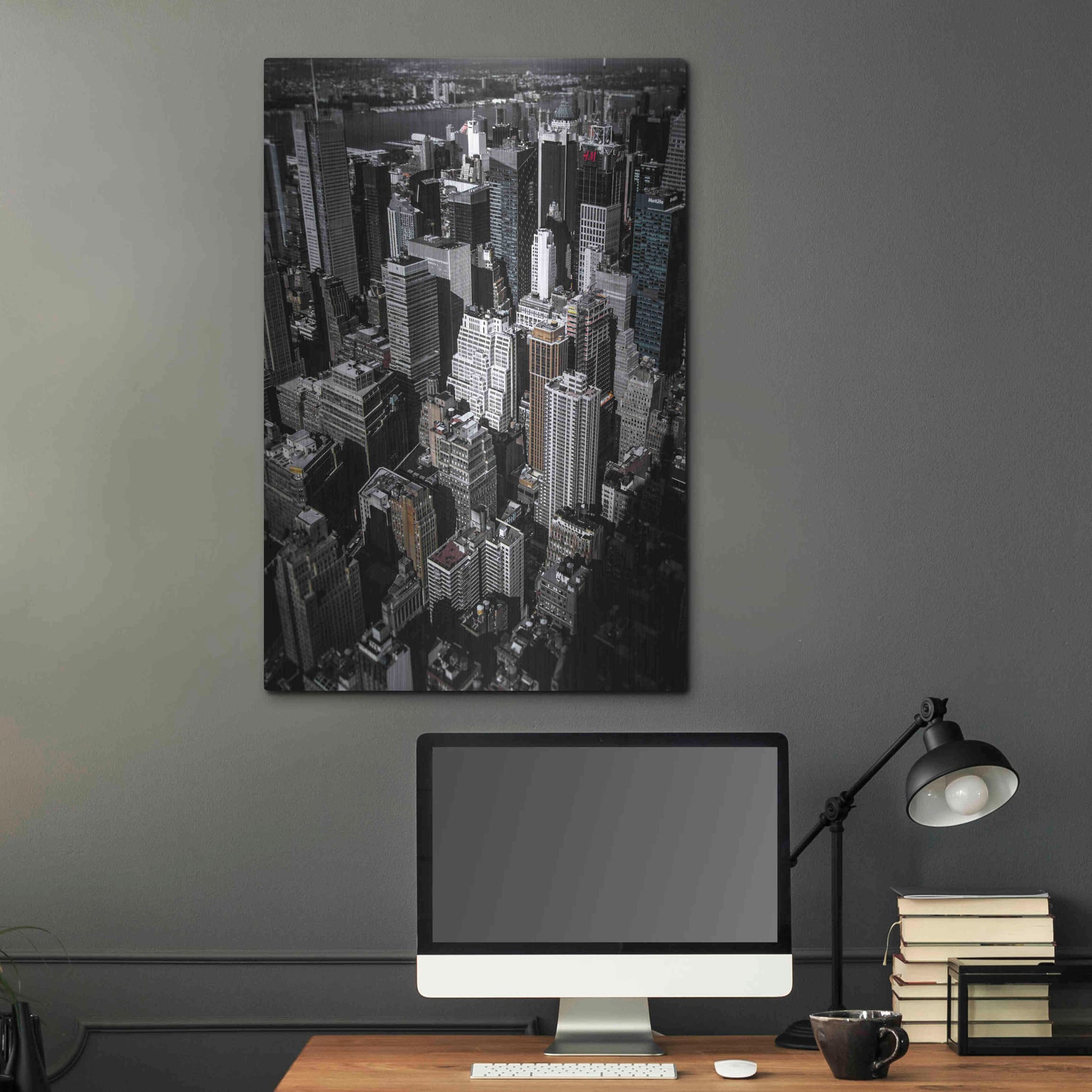 Luxe Metal Art 'Boxes of Manhattan' by Nicklas Gustafsson, Metal Wall Art,24x36