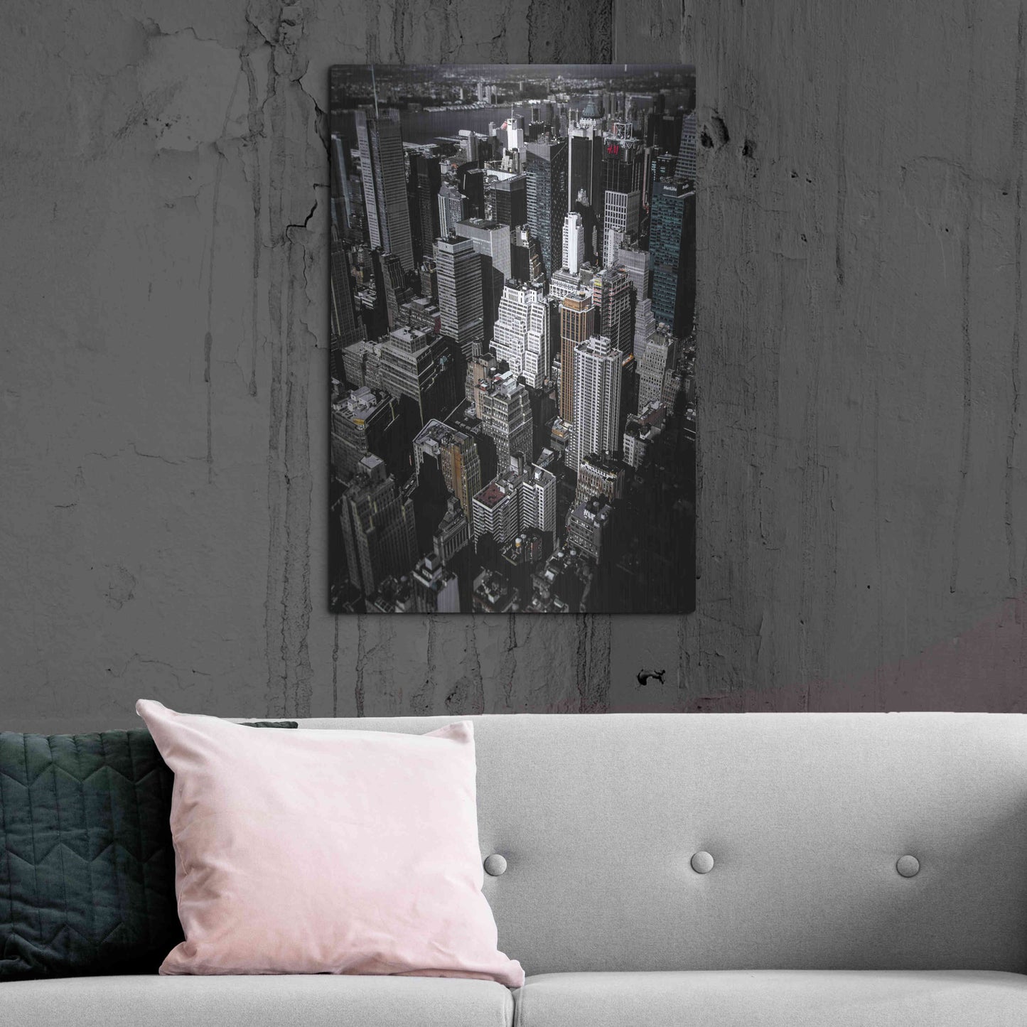 Luxe Metal Art 'Boxes of Manhattan' by Nicklas Gustafsson, Metal Wall Art,24x36