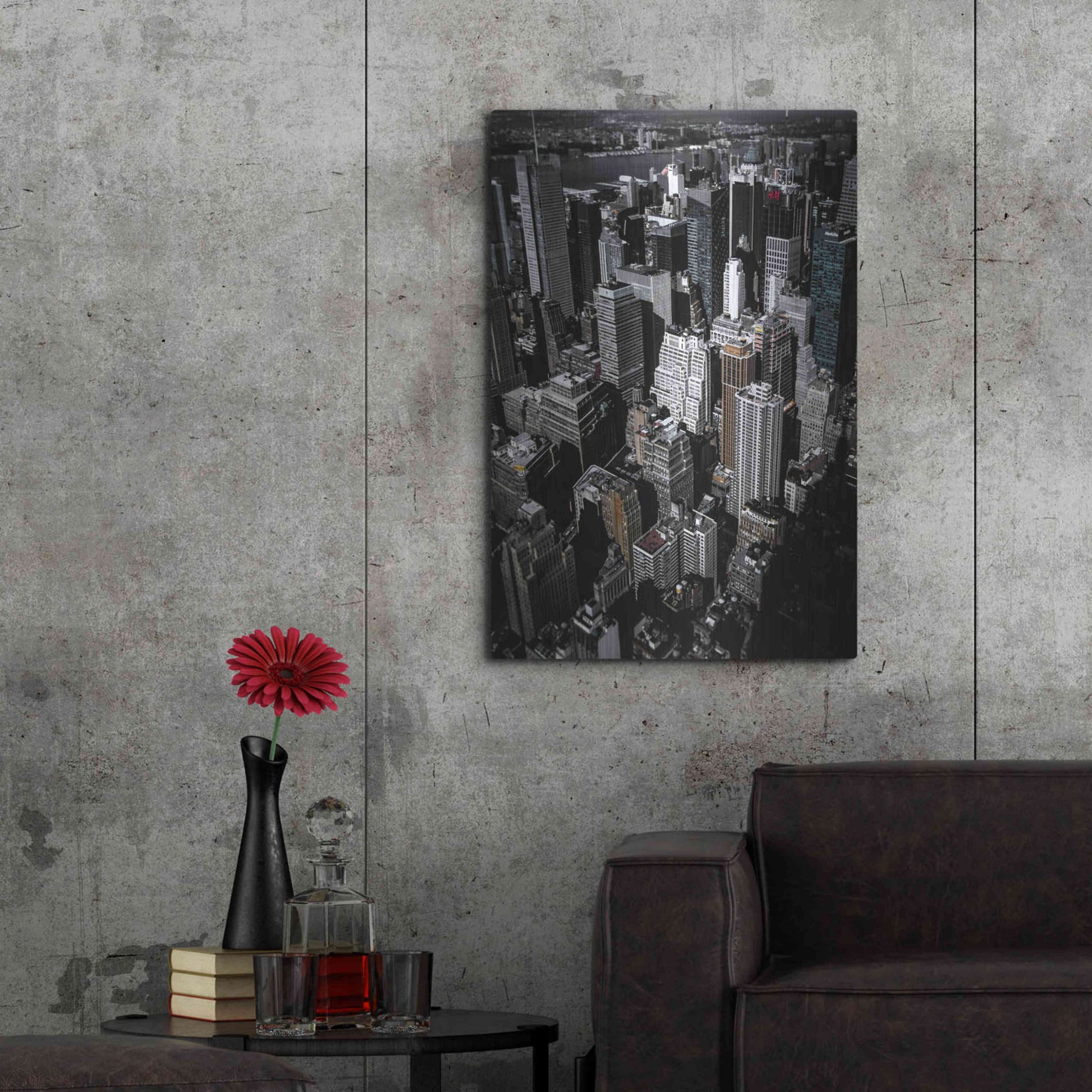 Luxe Metal Art 'Boxes of Manhattan' by Nicklas Gustafsson, Metal Wall Art,24x36