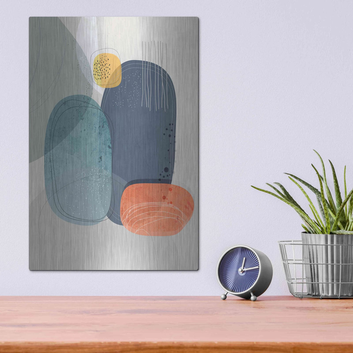 'Rock Faces' by Ishita Banerjee – Metal Wall Art, 12x16 room view