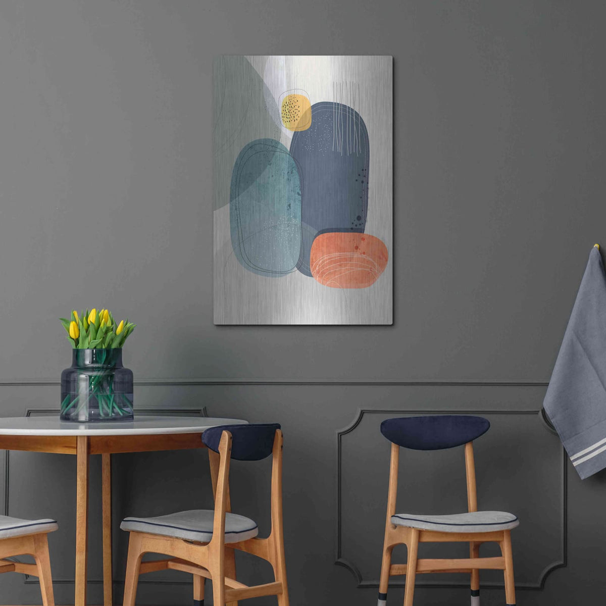 'Rock Faces' by Ishita Banerjee – Metal Wall Art, 24x36 room view