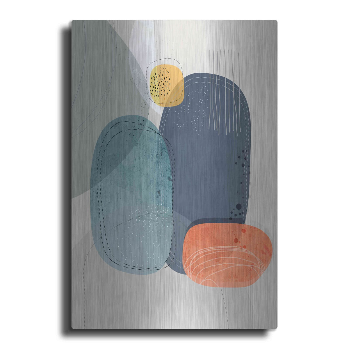 'Rock Faces' by Ishita Banerjee – Metal Wall Art
