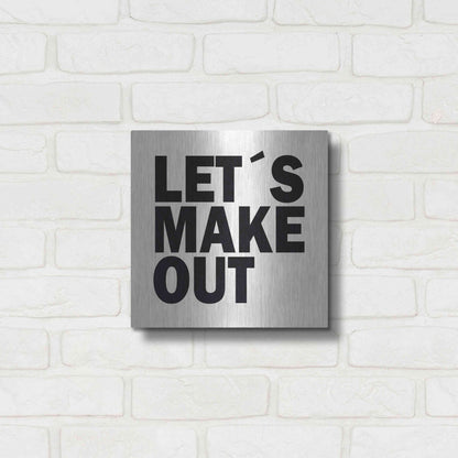 Luxe Metal Art 'Let's Make Out' by Nicklas Gustafsson, Metal Wall Art,12x12