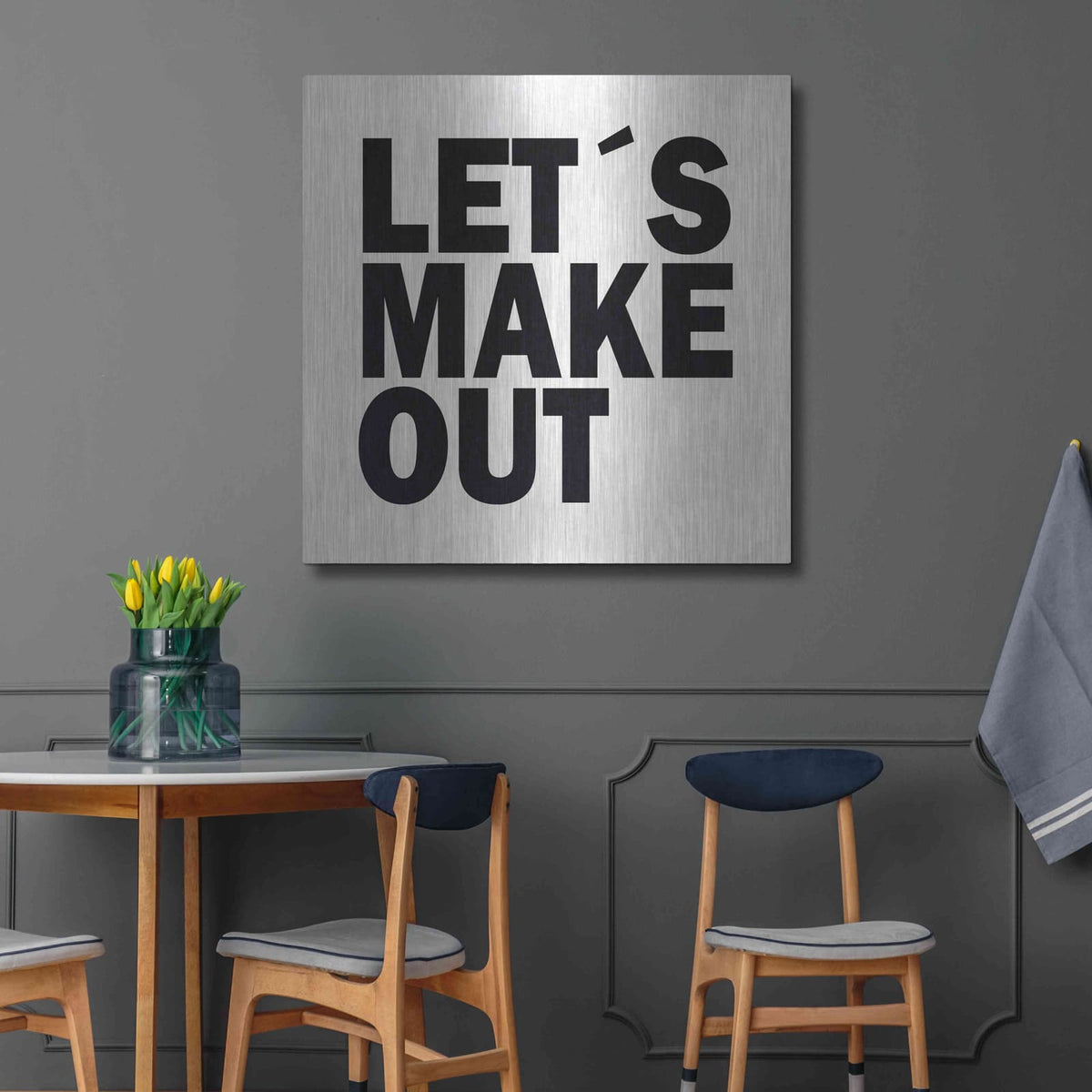 'Let's Make Out' by Nicklas Gustafsson – Metal Wall Art, 36x36 room view