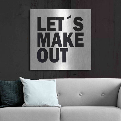 Luxe Metal Art 'Let's Make Out' by Nicklas Gustafsson, Metal Wall Art,36x36
